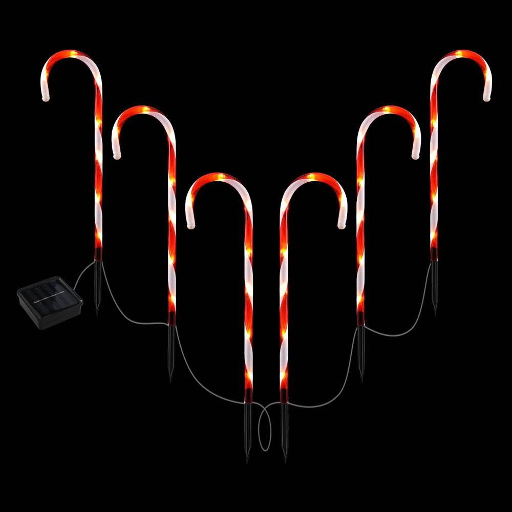42 LED 6 PCS Christmas Lights Path Ground Light Garden Decorations Jingle Jollys | Outdoorium