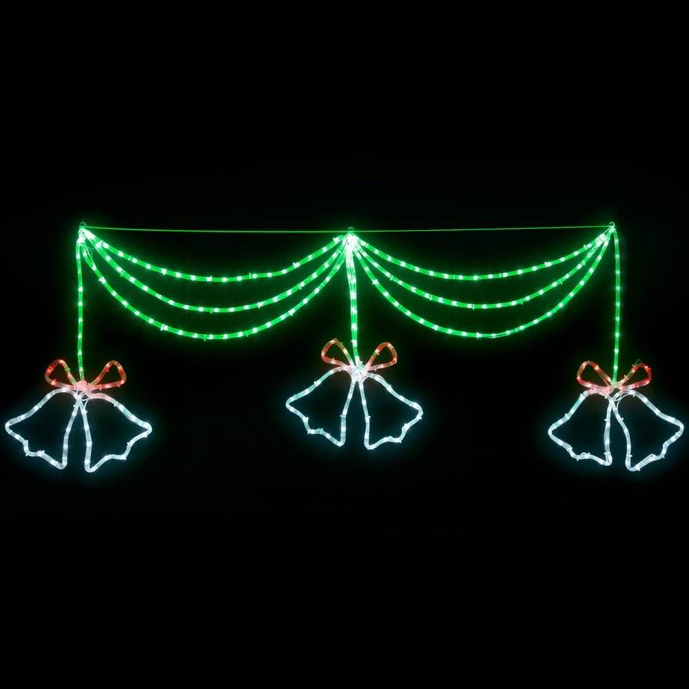 1.8M Christmas Lights 288 LED Bell Motif Light Decorations Jingle Jollys | Outdoorium