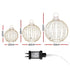 3 PCS Christmas Lights 360 LED Fairy Light Ball Decorations Jingle Jollys | Outdoorium