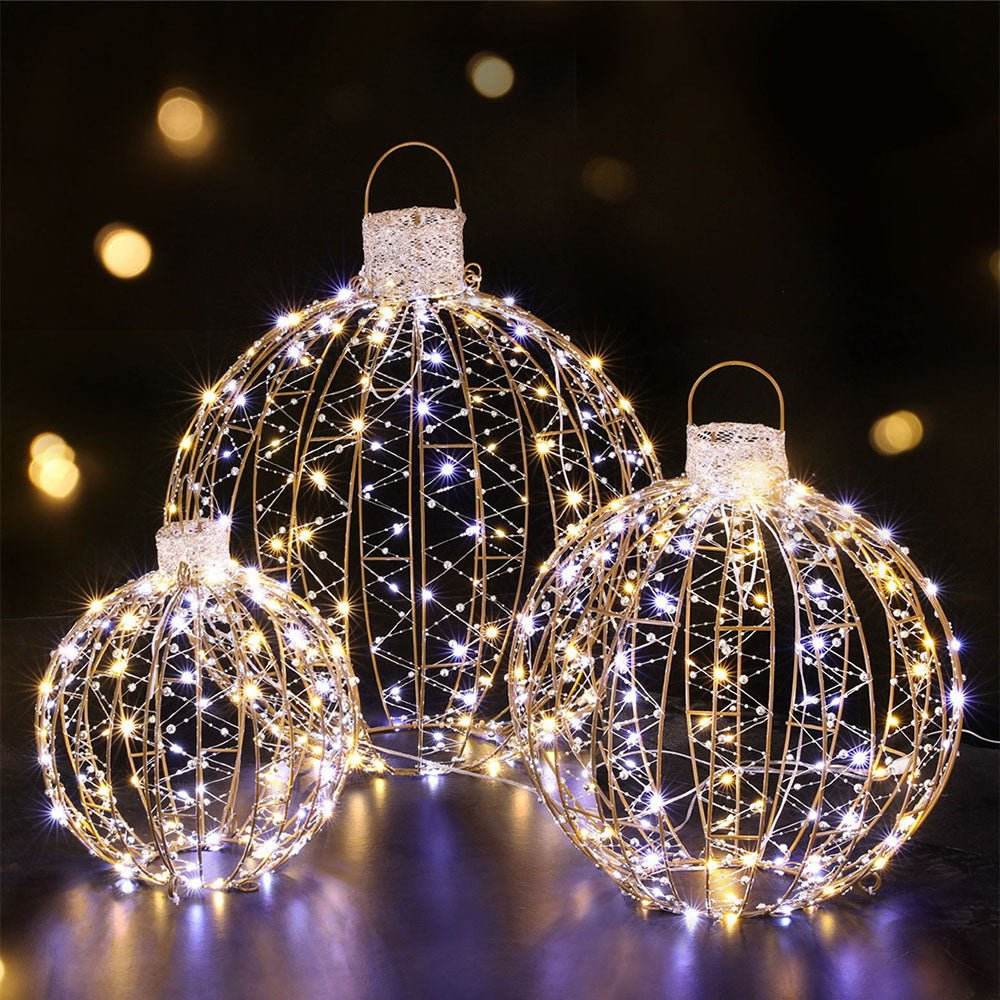 3 PCS Christmas Lights 360 LED Fairy Light Ball Decorations Jingle Jollys | Outdoorium