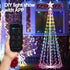 1.8M Christmas Tree 265 LED RGB Fairy Lights Jingle Jollys | Outdoorium