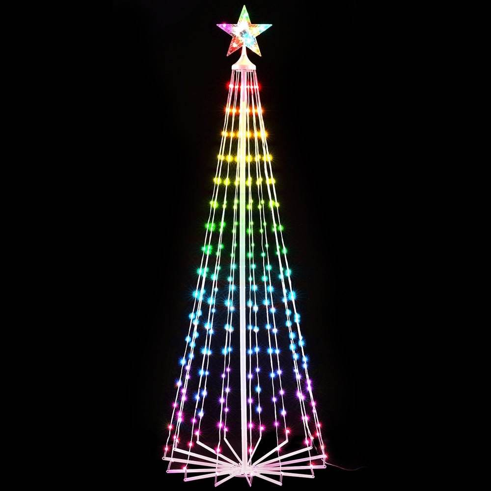 1.8M Christmas Tree 265 LED RGB Fairy Lights Jingle Jollys | Outdoorium