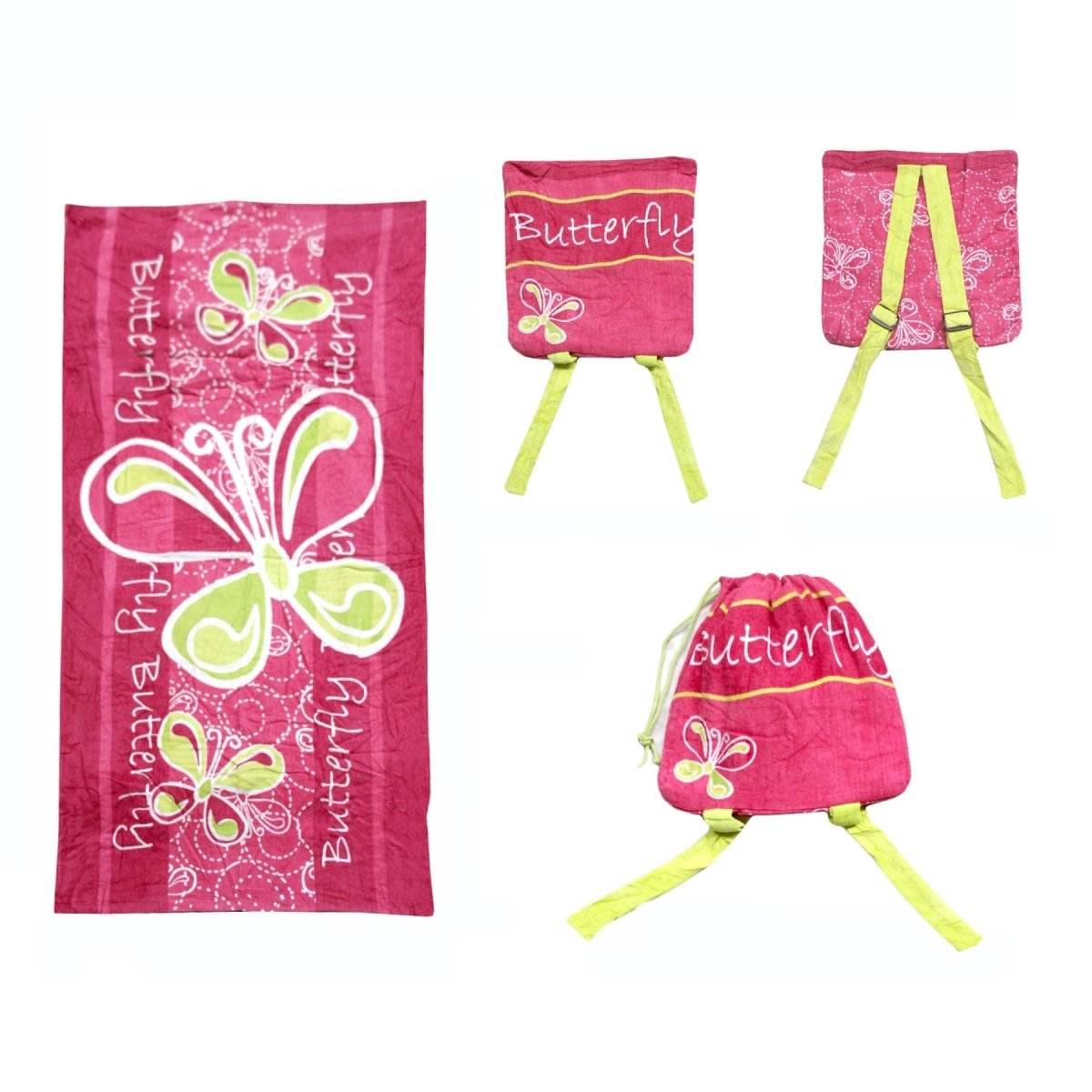 Kids Beach Towel N Bag Butterfly | Outdoorium