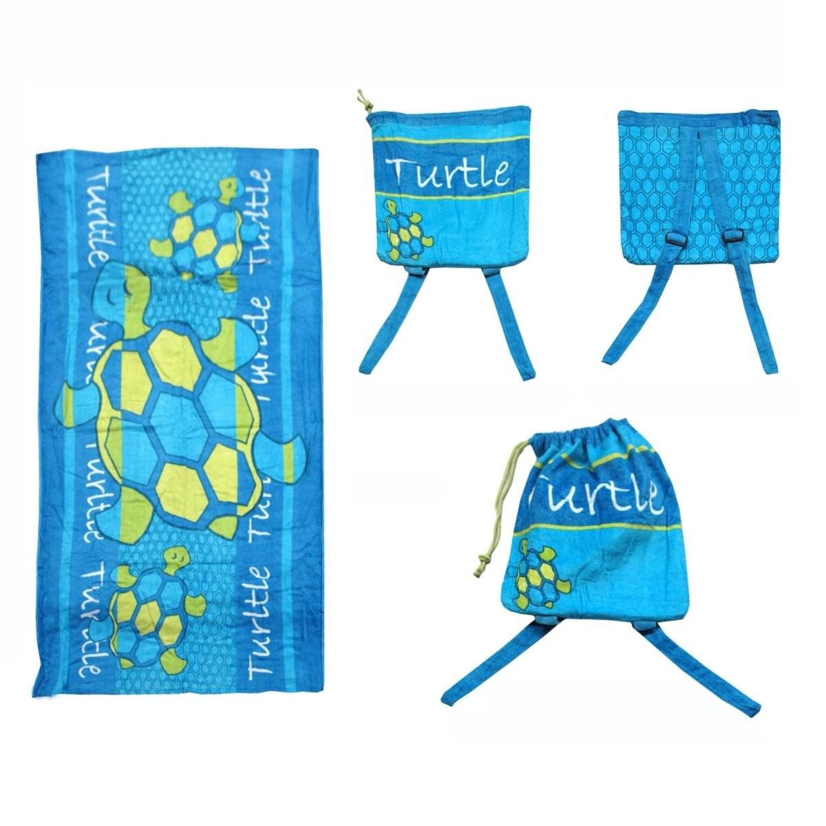 Kids Beach Towel N Bag Turtle | Outdoorium