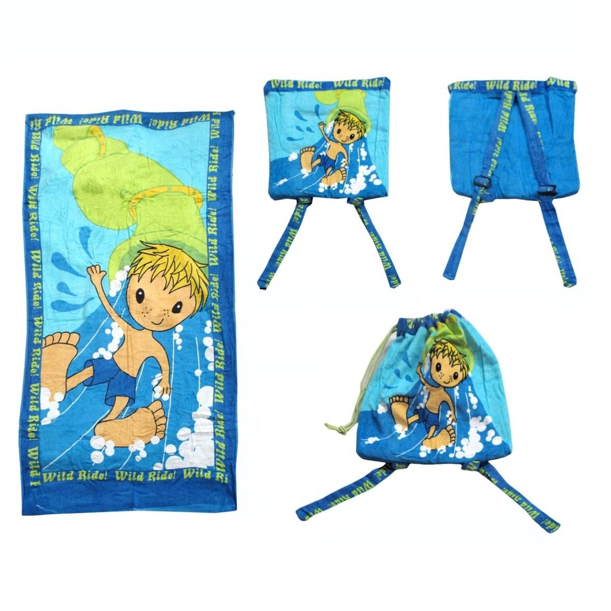 Kids Beach Towel N Bag Wild Ride | Outdoorium
