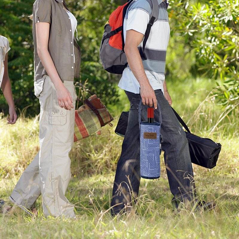 Lazy Dayz Insulated Wine Bottle Tote - Makena | Outdoorium