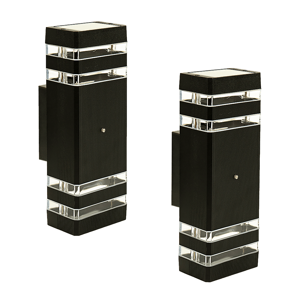 Modern 12" LED Up Down Wall Light dual Lamp Fixtures Outdoor Dusk to Dawn Sensor | Outdoorium