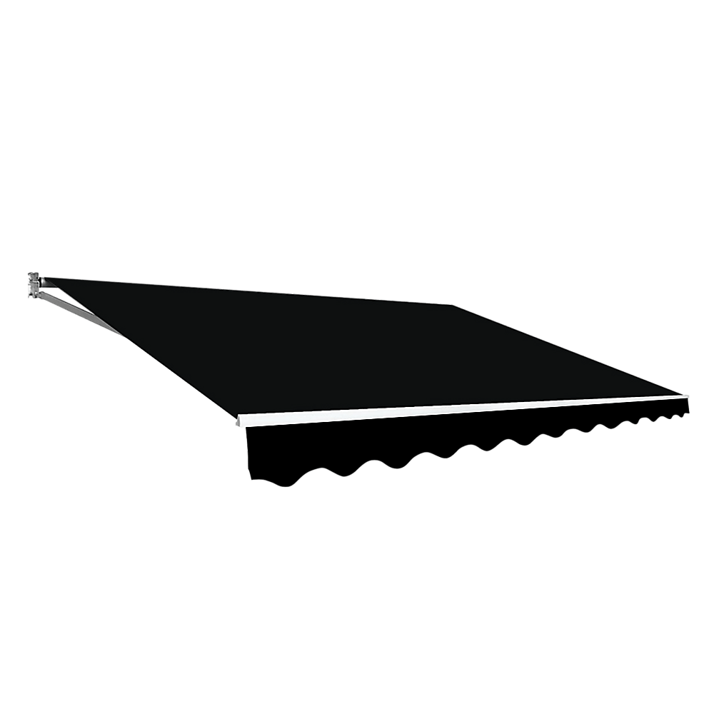 Outdoor Folding Arm Awning Retractable Sunshade Canopy Black 3.0m x 2.5m | Outdoorium