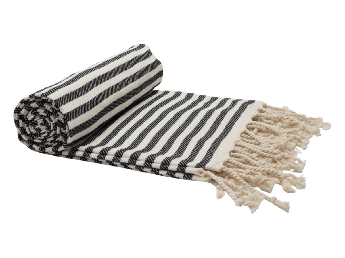 PORTSEA TURKISH COTTON TOWEL - MIDNIGHT | Outdoorium