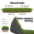 Prime Turf Artificial Grass 35mm 1mx10m Synthetic Fake Lawn Turf Plastic Plant 4 - coloured | Outdoorium