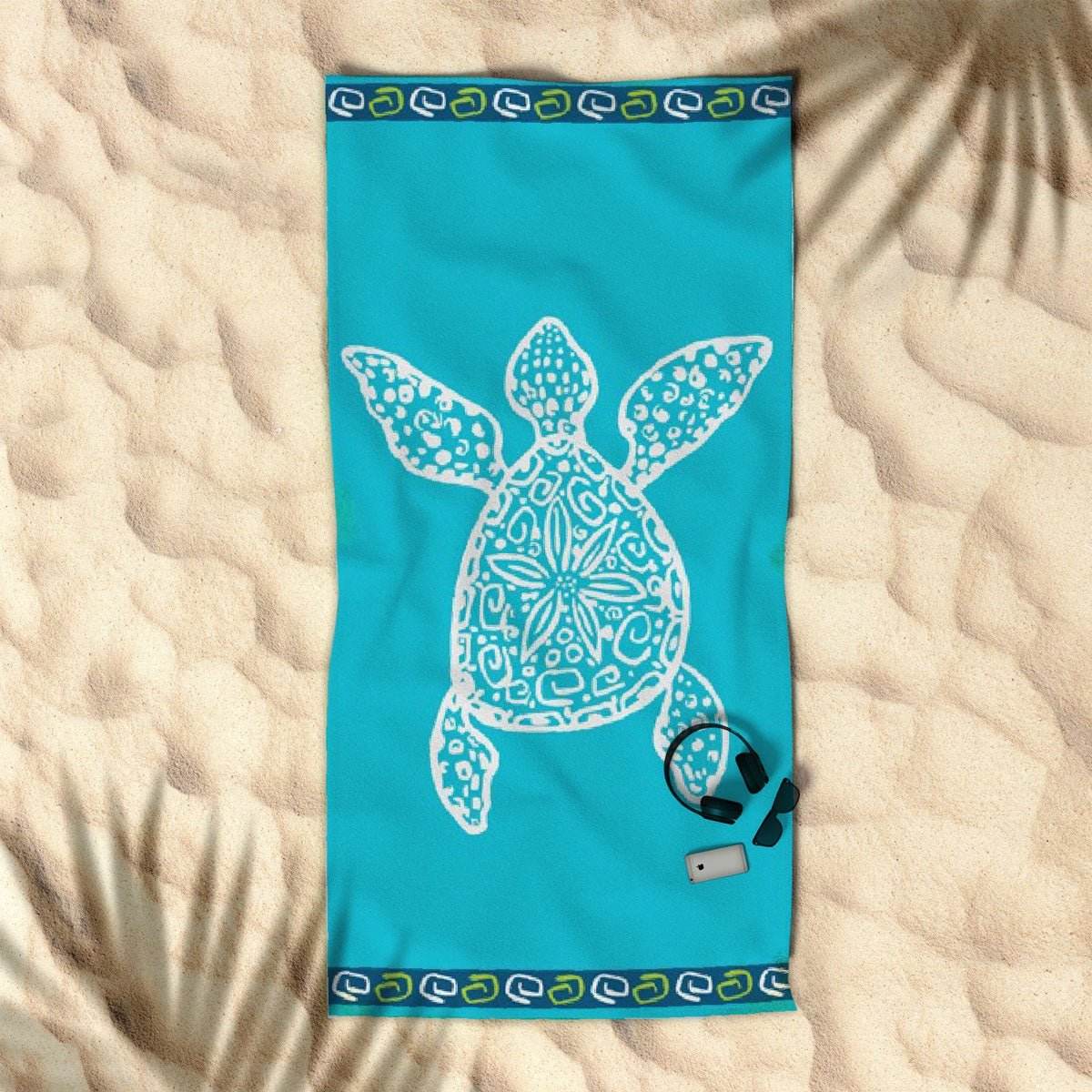 Rans Premium Cotton Jacquard Beach Towel Turtle | Outdoorium