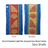 Set of 4 Imperfect Jacquard Terry Beach Towels Sea Shells | Outdoorium