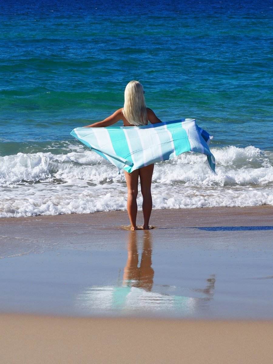 SORRENTO TURKISH COTTON TOWEL - OCEAN | Outdoorium