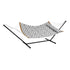 Two Person Hammock with Stand Included, Double Hammock with Curved Spreader Bar and Detachable Pillow and Portable Carrying Bag, Perfect for Outdoor Freestanding Hammock, 480lb Capacity | Outdoorium