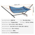 Two Person Hammock with Stand Included, Double Hammock with Curved Spreader Bar and Detachable Pillow and Portable Carrying Bag, Perfect for Outdoor Freestanding Hammock, 480lb Capacity | Outdoorium