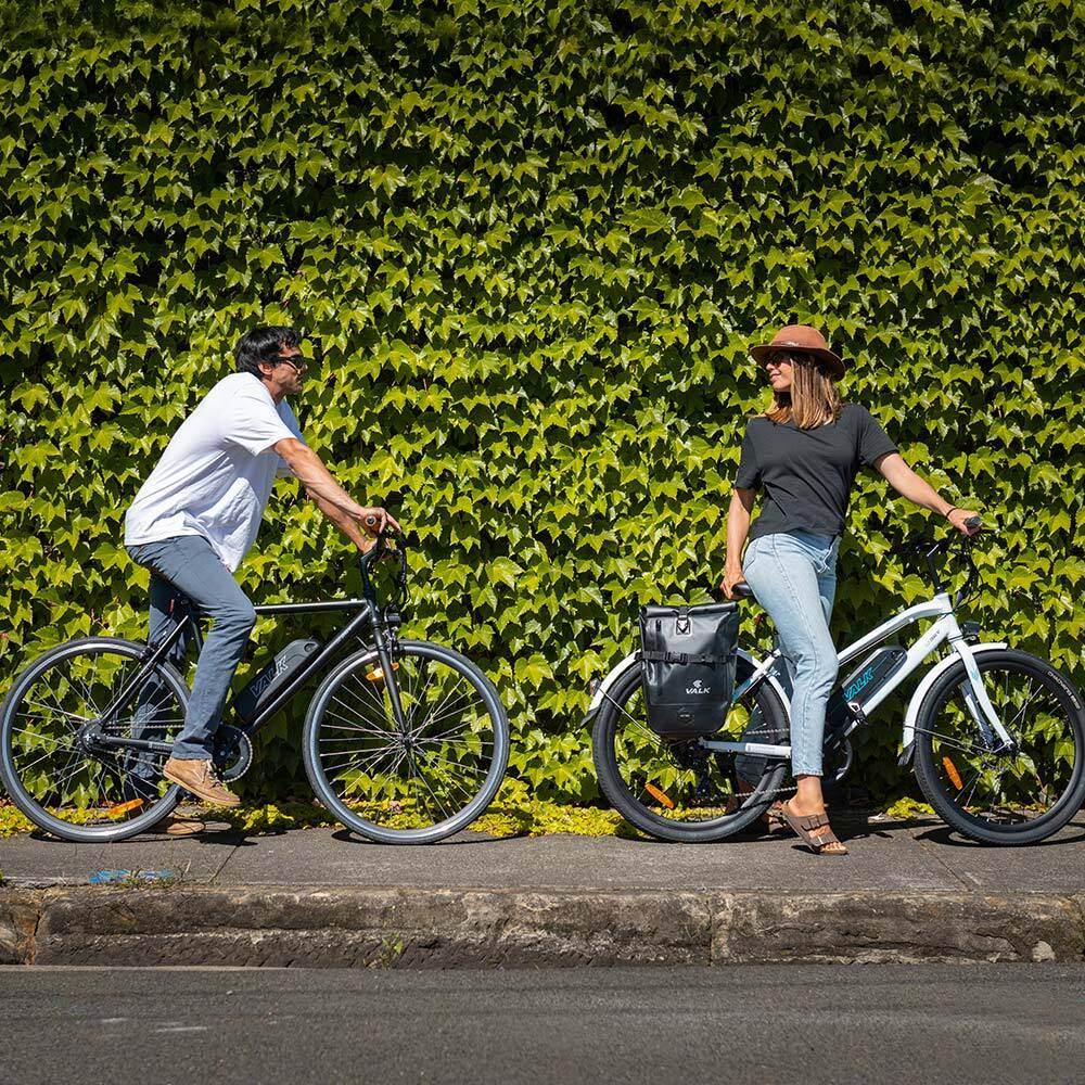 VALK 25L Pannier Bike Bag Saddlebag Rear Bicycle Waterproof Storage Black | Outdoorium