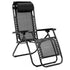 Wallaroo Zero Gravity Reclining Deck Lounge Sun Beach Chair Outdoor Folding Camping - Black | Outdoorium