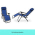 Wallaroo Zero Gravity Reclining Deck Lounge Sun Beach Chair Outdoor Folding Camping - Grey | Outdoorium