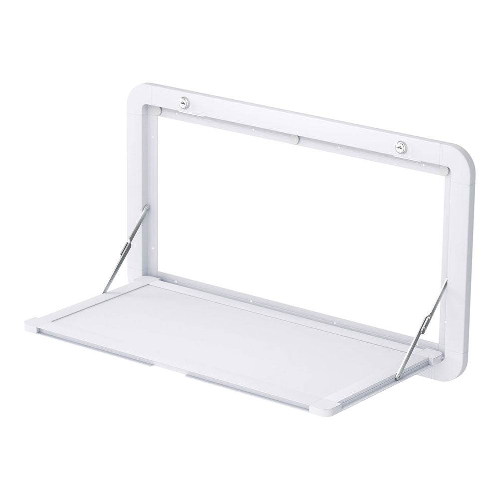 Weisshorn Caravan Table 800 x 450mm Folding Lockable White | Outdoorium