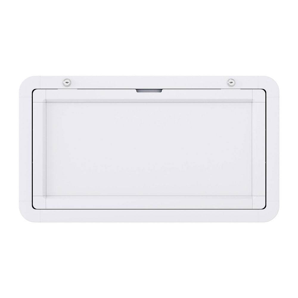 Weisshorn Caravan Table 800 x 450mm Folding Lockable White | Outdoorium