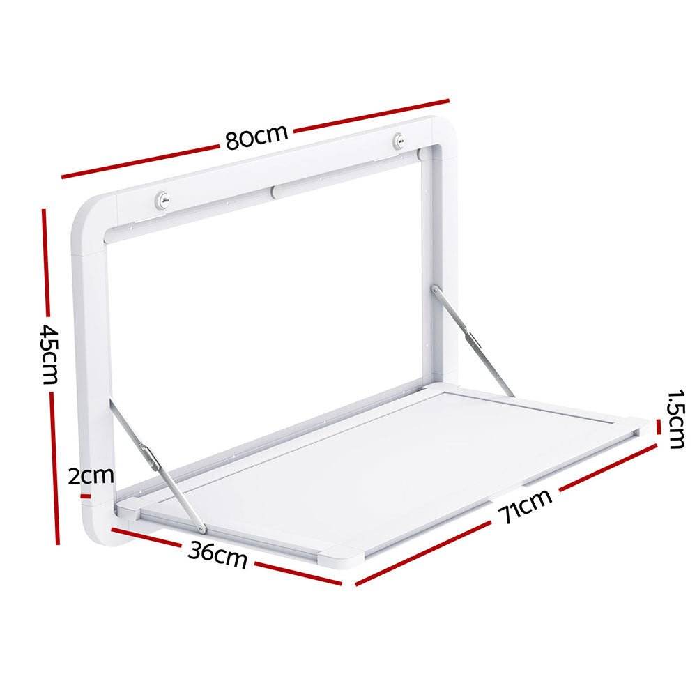 Weisshorn Caravan Table 800 x 450mm Folding Lockable White | Outdoorium