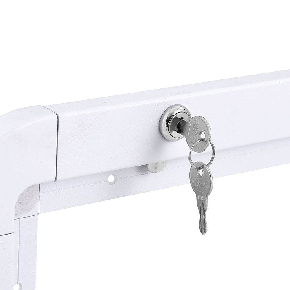 Weisshorn Caravan Table 800 x 450mm Folding Lockable White | Outdoorium