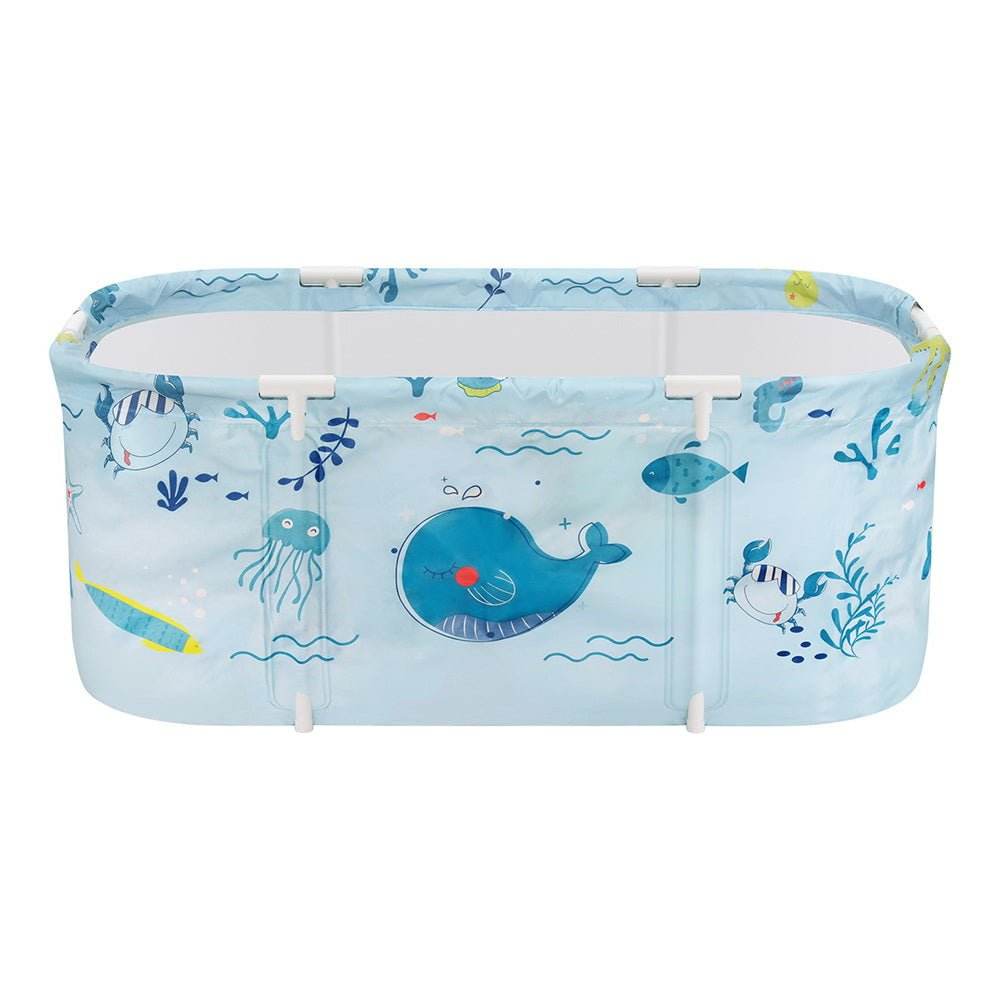 Weisshorn Foldable Bathtub PVC Spa Bucket Inflatable Cushion 114x62cm Blue | Outdoorium