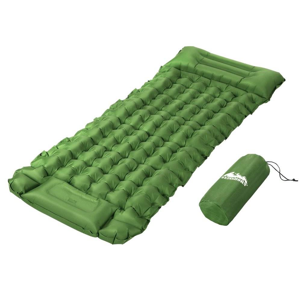 Weisshorn Self Inflating Mattress Camping Sleeping Mat Air Bed Pad Single Pillow | Outdoorium