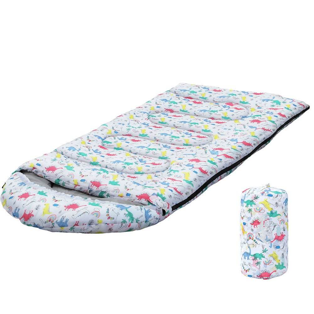 Weisshorn Sleeping Bag Kids Single Bags 180cm Thermal Camping Hiking White | Outdoorium