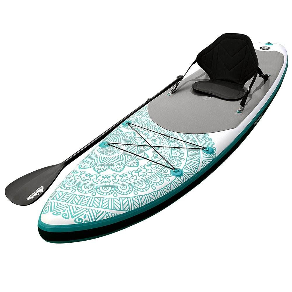 Weisshorn Stand Up Paddle Board 10.6ft Inflatable SUP Surfboard Paddleboard Kayak Surf Green | Outdoorium