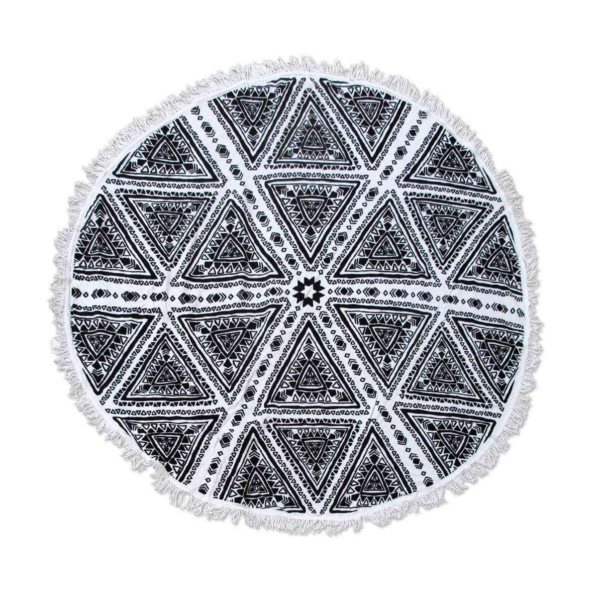 Zulu Triangle 100% Cotton Round Beach Towel | Outdoorium
