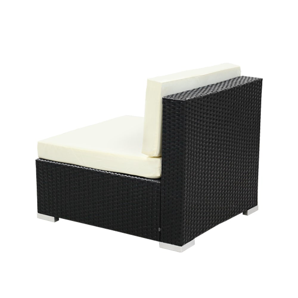 3PC Outdoor Furniture Sofa Set Wicker Rattan Garden Lounge Chair Setting - Outdoorium