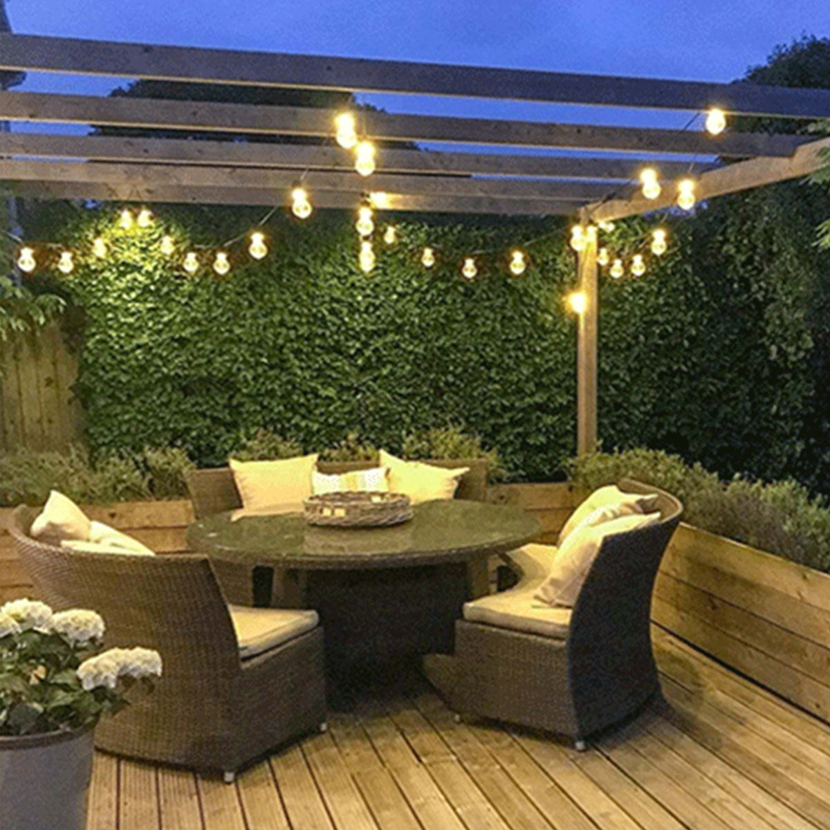 Sansai 30 Bulbs 32M Festoon String Lights LED Waterproof Outdoor - Outdoorium