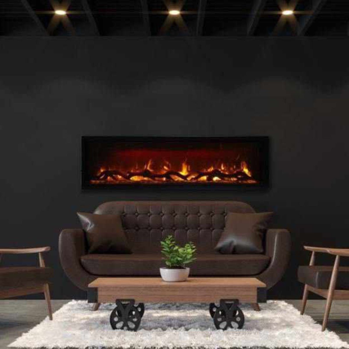 Amantii SYM-60 - Symmetry Electric Fireplace - Indoor or Outdoor 152cm (60") - Outdoorium