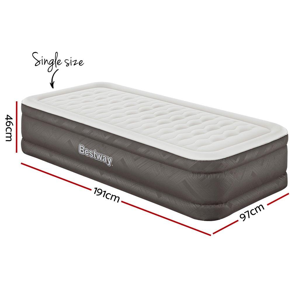 Bestway Air Mattress Bed Single Size Inflatable Camping Beds 46CM - Outdoorium