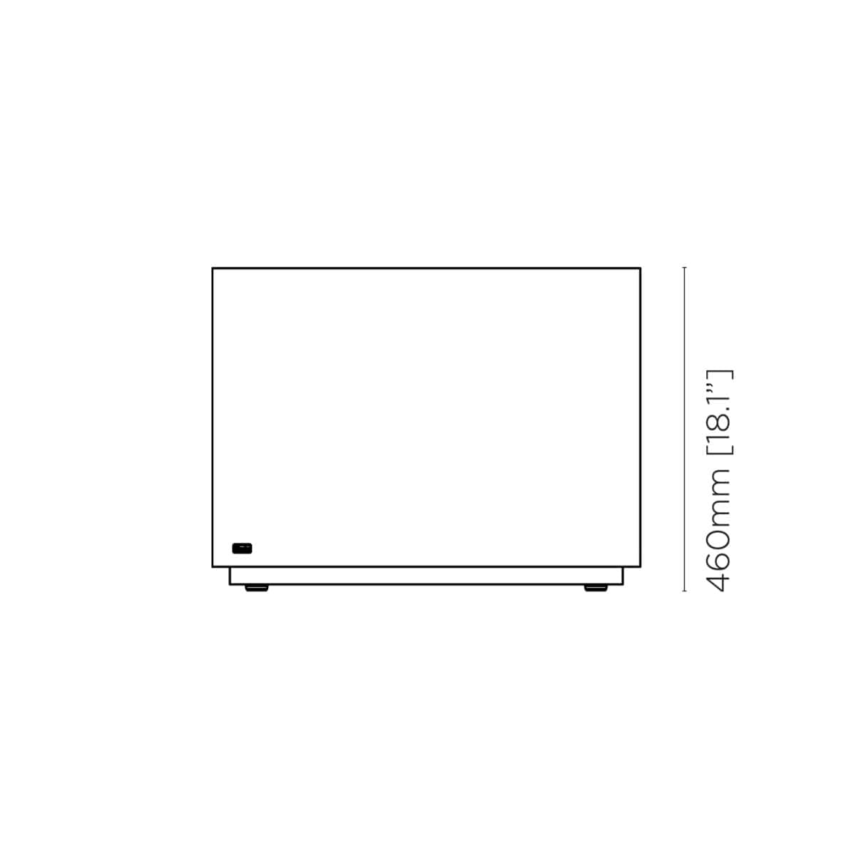 Blinde Cube 24 Concrete Coffee Table - Graphite - Outdoorium