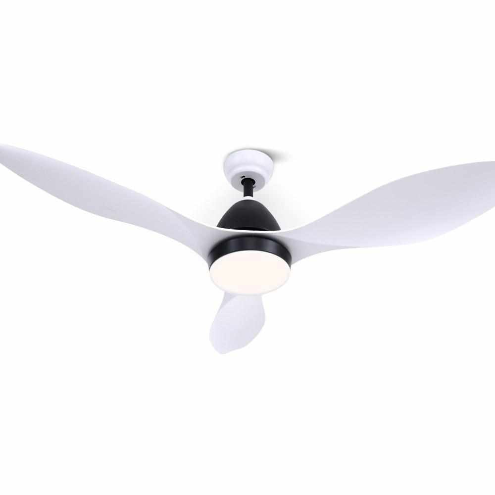 Devanti Ceiling Fan Light Remote Control Ceiling Fans White 48&#39;&#39; 3 Blades - Outdoorium