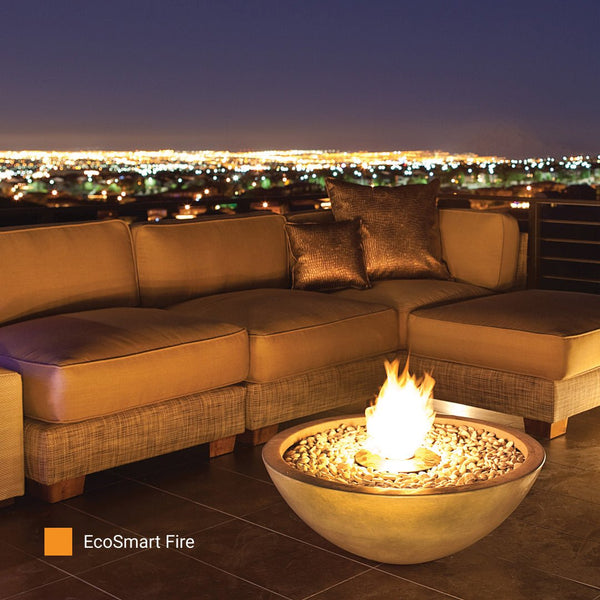 EcoSmart Mix 850 Bone Ethanol Fire Pit Bowl Outdoorium