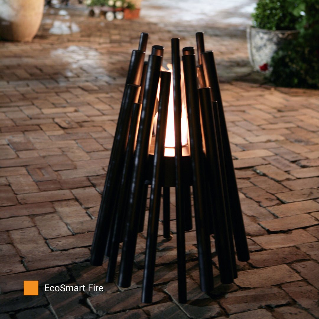 Stix Portable Ethanol Fire Pit - Black + Black Burner - Outdoorium