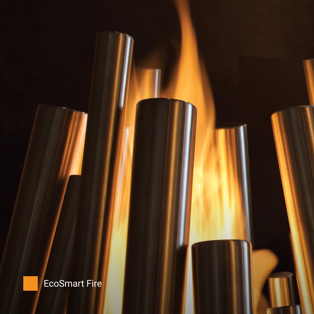 Stix Portable Ethanol Fire Pit - Stainless Steel + Black Burner - Outdoorium