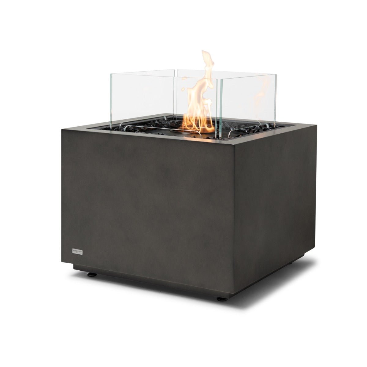 EcoSmart Sidecar 24 Fire Pit Table - Natural + Black Burner - Outdoorium