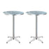 Gardeon Set of 2 Outdoor Bar Table Aluminium Round 70/110CM | Outdoorium