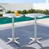 Gardeon Set of 2 Outdoor Bar Table Aluminium Round 70/110CM | Outdoorium