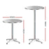 Gardeon Set of 2 Outdoor Bar Table Aluminium Round 70/110CM - Outdoorium