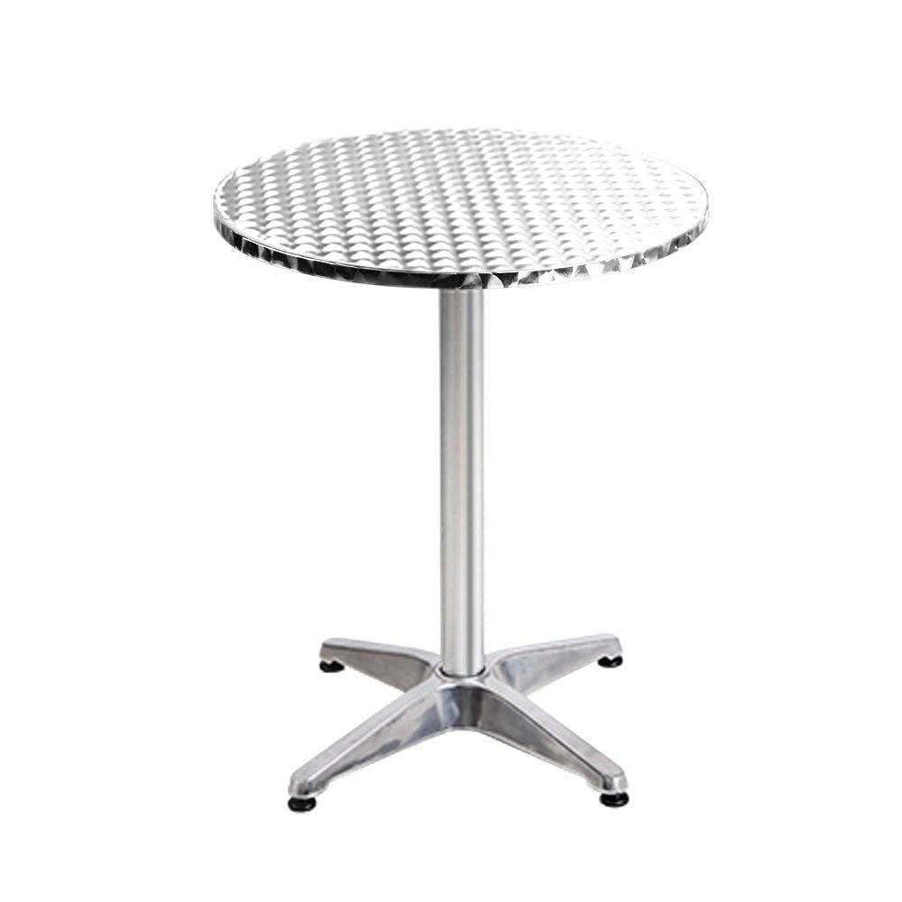 Gardeon Set of 4 Outdoor Bar Table Aluminium Round 70/110CM | Outdoorium