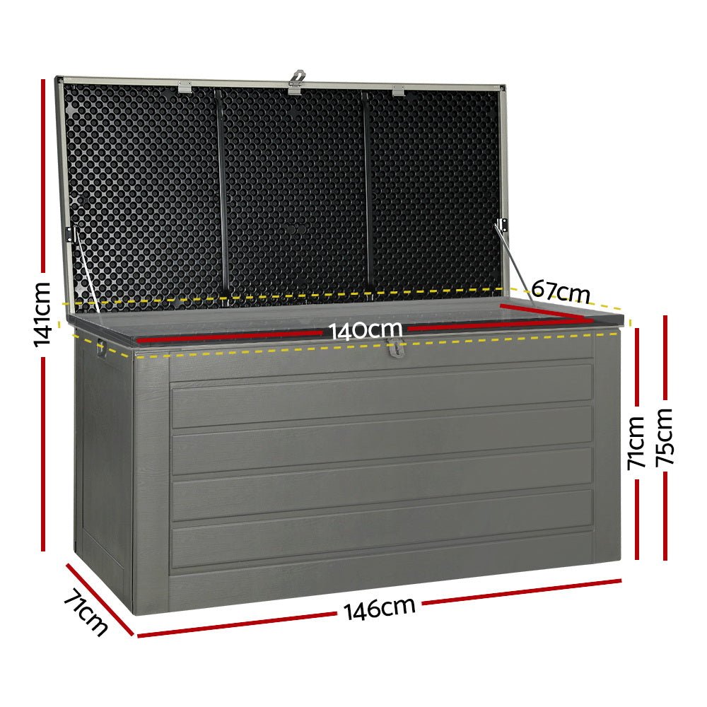 Gardeon Outdoor Storage Box 680L Container Indoor Garden Bench Tool Sheds Chest - Outdoorium