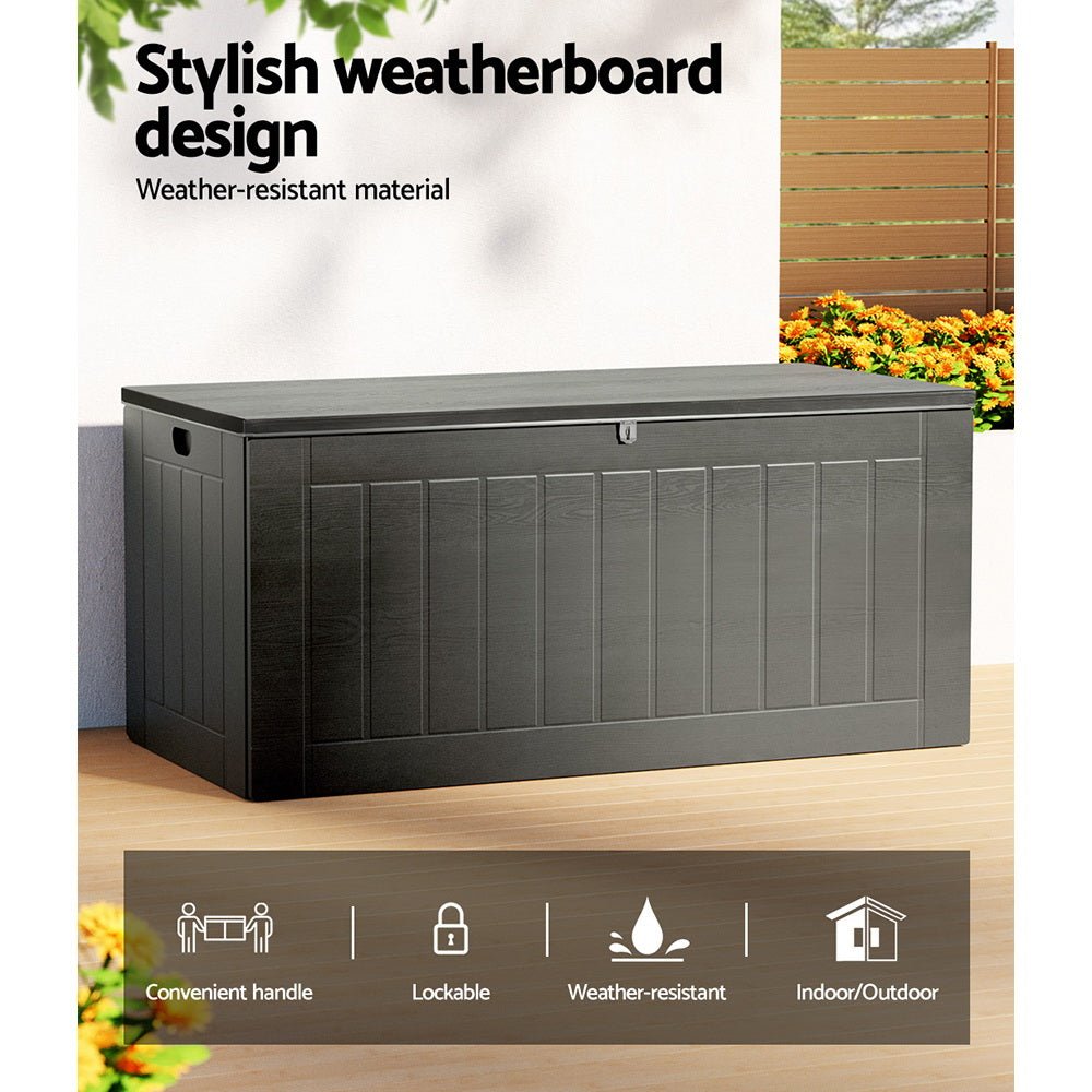 Gardeon Outdoor Storage Box 830L Container Indoor Garden Bench Tool Sheds Chest - Outdoorium