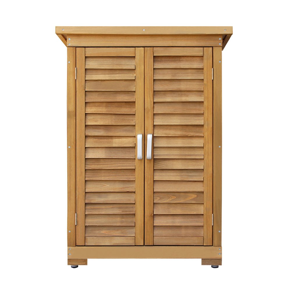 Gardeon Portable Wooden Garden Storage Cabinet - Outdoorium