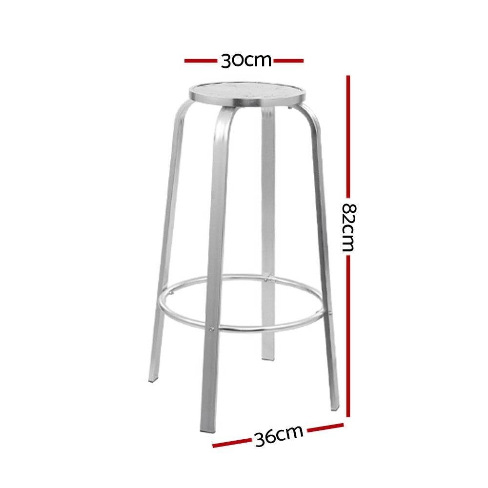 Gardeon 2x Outdoor Bar Stools Aluminum | Outdoorium