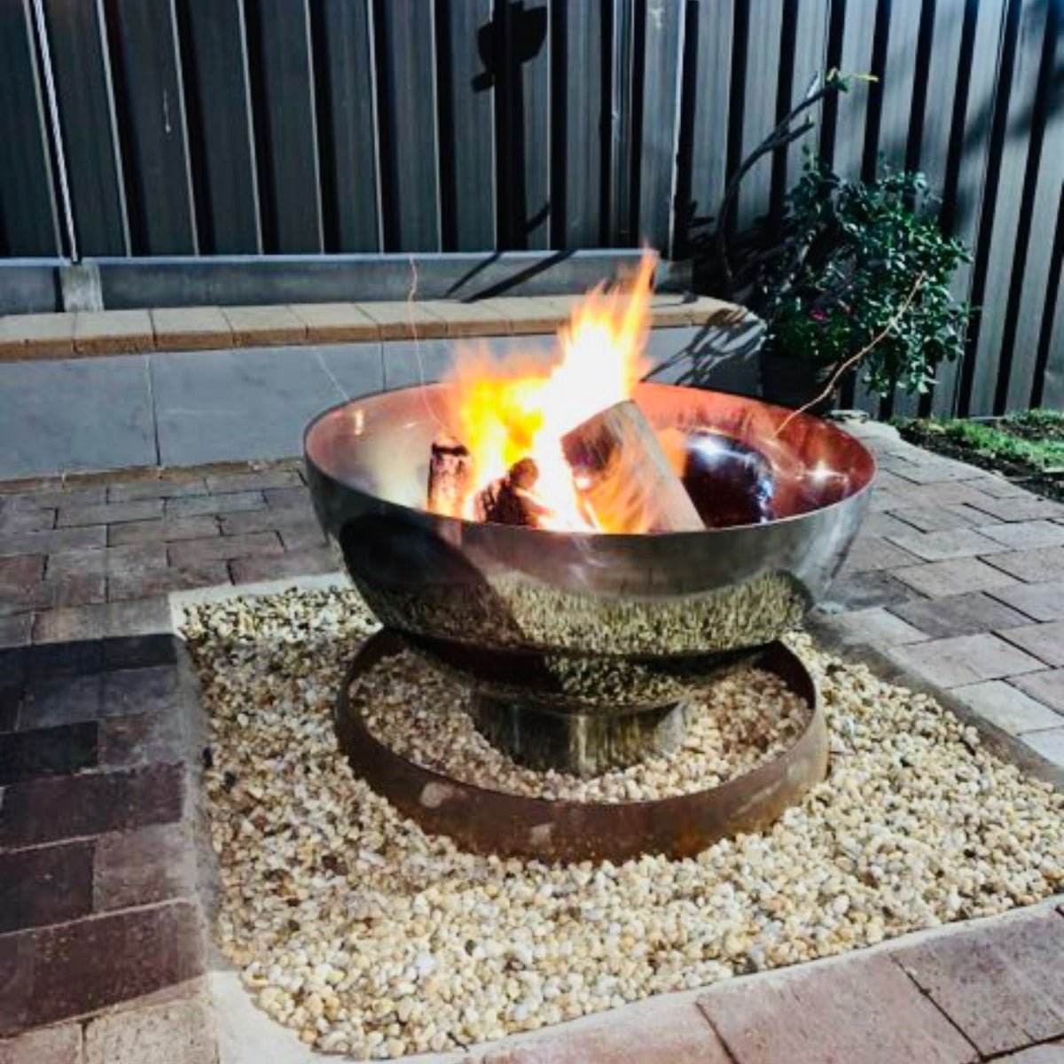 Goblet Stainless Steel Fire Pit | Outdoorium
